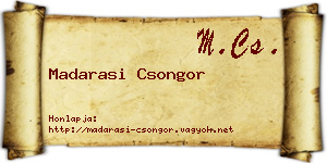 Madarasi Csongor névjegykártya